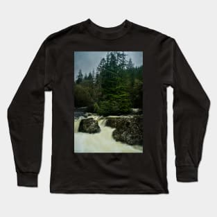 CONWY RIVER IN FULL SPATE Long Sleeve T-Shirt